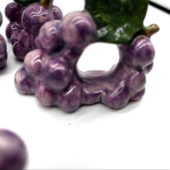 Vintage Ceramic Grapes Napkin Holder Fruit Wine - Picture 5 of 7